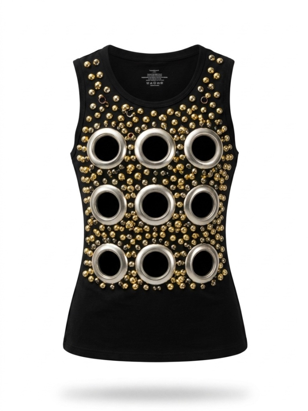 Sleeveless Studded Tank Top